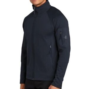 The North Face Mountain Peaks Full-Zip Fleece Jacket Navy Waffle Gorpcore Zip-L
